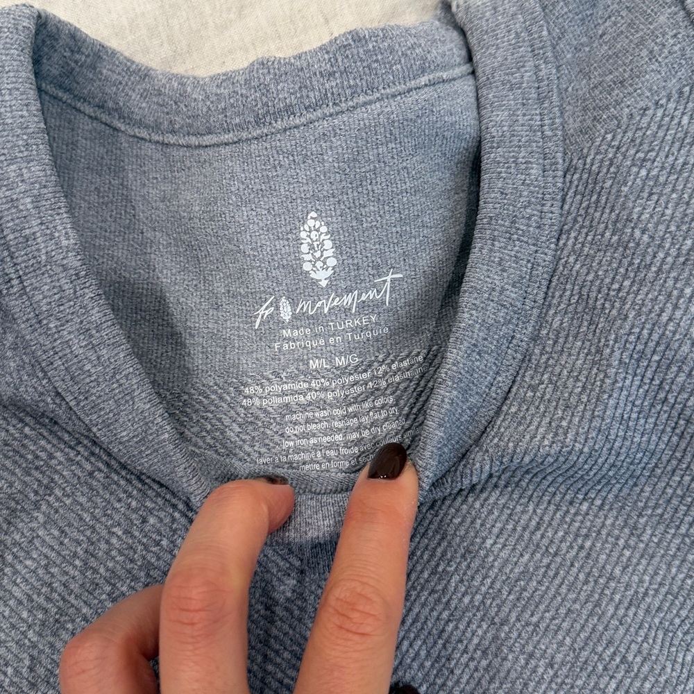 FP Movement Gray Ribbed Women's Tank Top - Picture 3 of 5
